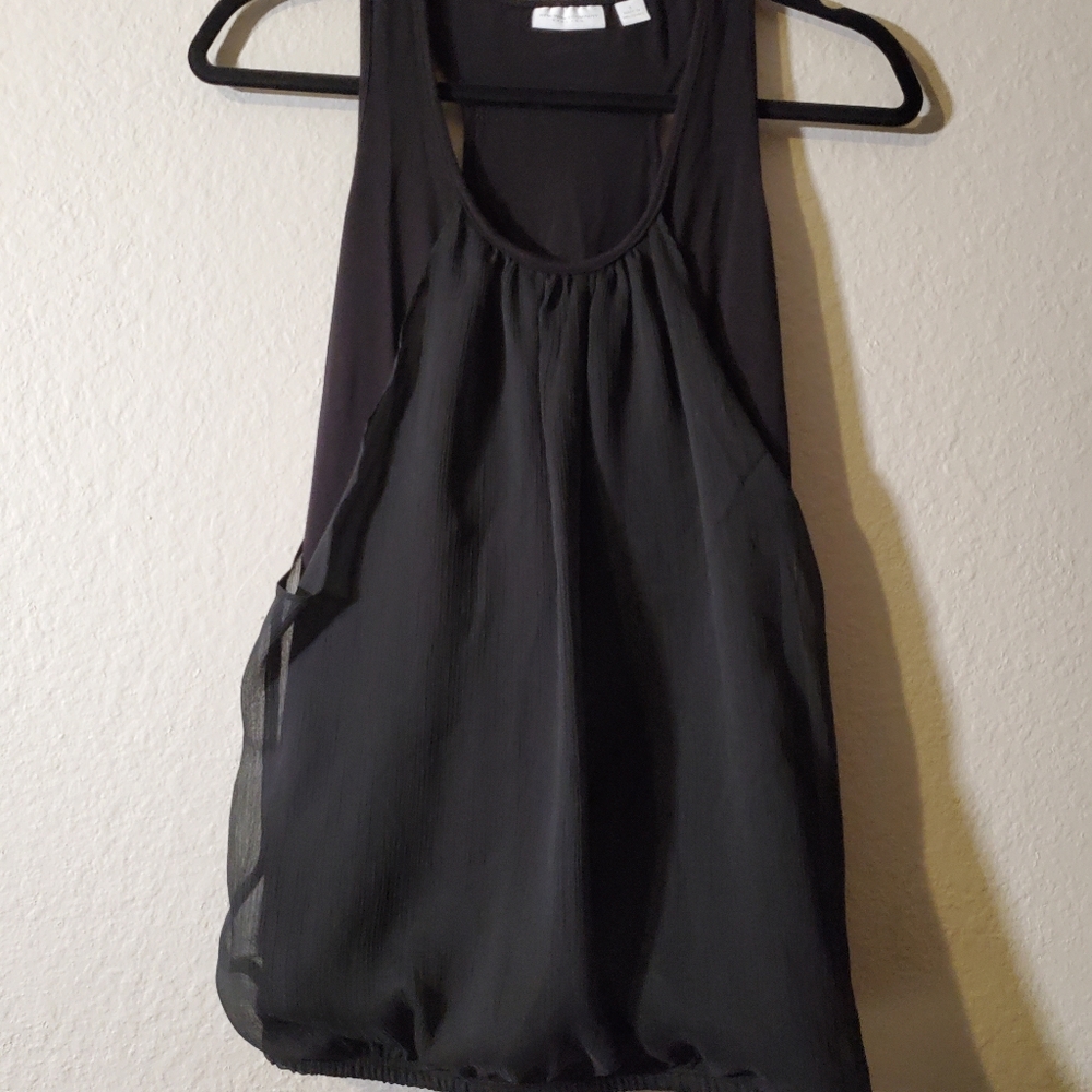 New York and Company Stretch Small Black Blouse